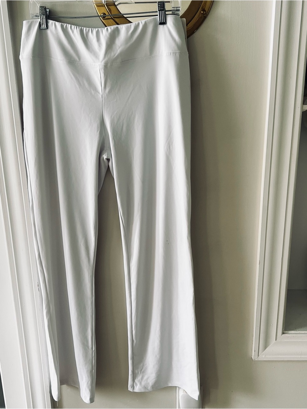 Viishow Soft Stretchy White Wide-Leg Yoga Pants